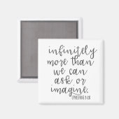 エペソ3:20無限に多くの聖書聖なる書物、 経典アート マグネット (正面/裏面)