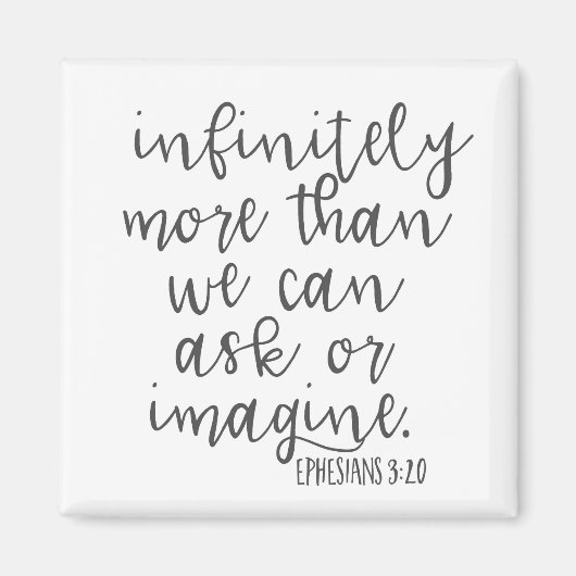 エペソ3:20無限に多くの聖書聖なる書物、 経典アート マグネット (正面)