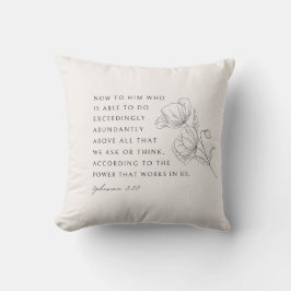 エペソ3:20非常に激しく クッション