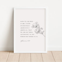 エペソ3:20非常に激しく ポスター