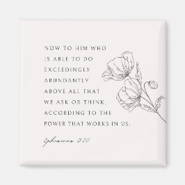 エペソ3:20非常に激しく マグネット