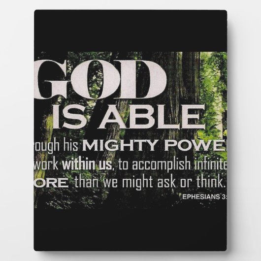 エペソ3:20 フォトプラーク (正面)