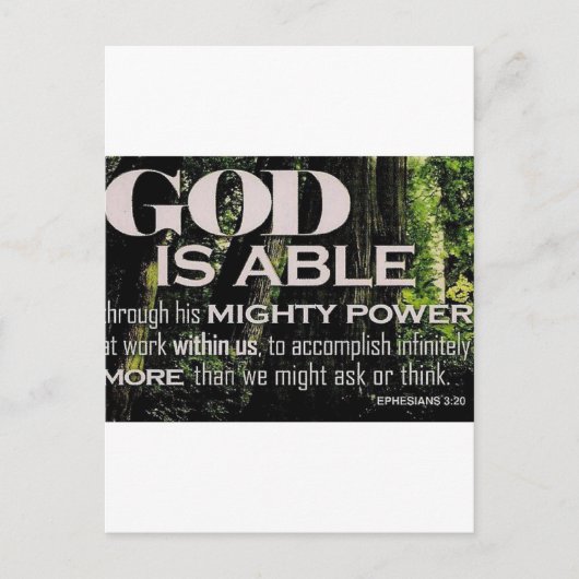 エペソ3:20 ポストカード (正面)