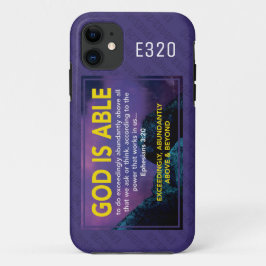 エペソ3:20 | 神はクリスチャン・パープルの事が出来る iPhone 11 ケース
