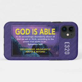 エペソ3:20 | 神はクリスチャン・パープルの事が出来る iPhone 11 ケース