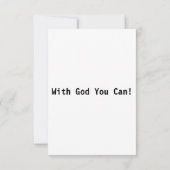 エペソ3:20 KJVバイブル聖句フラットグリーティング カード (裏面)