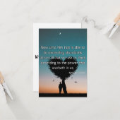 エペソ3:20 KJVバイブル聖句Pic Flat Greeting カード (正面/裏面インサイチュ)