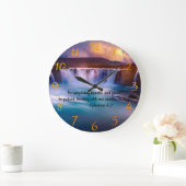 エペソ4:2キリスト教信仰祈りの言葉 ラージ壁時計 (ホーム)