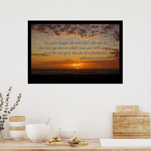 エペソ4:26-27 ポスター (キッチン)