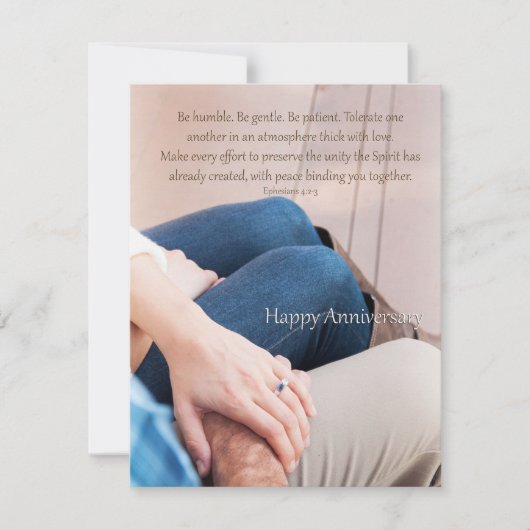 エペソ4:2-3ハッピーアニバーサリーカード ノートカード (正面)