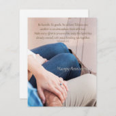 エペソ4:2-3ハッピーアニバーサリーカード ノートカード (正面/裏面)