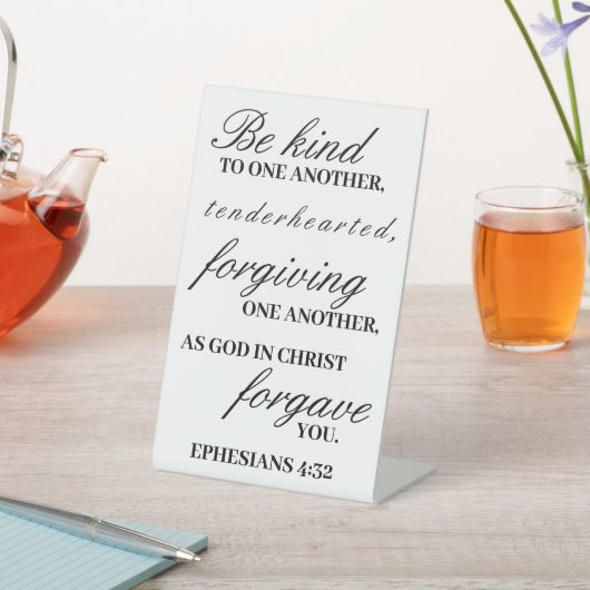 エペソ4:32ペデスタル標識 台座サイン (インサイチュ)