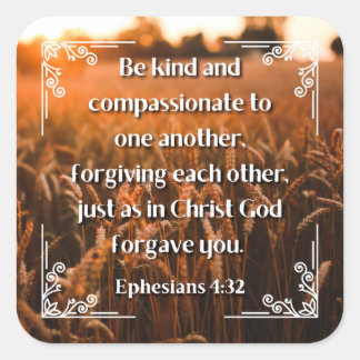 エペソ4:32平方ステッカー スクエアシール