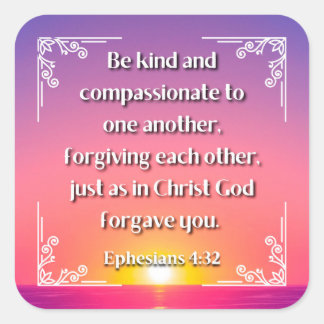 エペソ4:32平方ステッカー スクエアシール