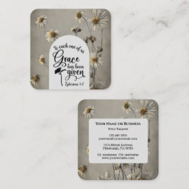 エペソ4:7私たち一人ひとりの恵みは聖書与えである スクエア名刺