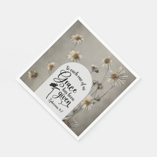 エペソ4:7 私たち一人ひとりに恵みが与えられている 聖書 スタンダードランチョンナプキン (角)