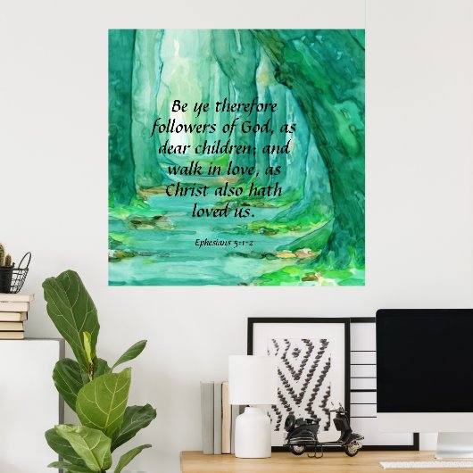 エペソ5:1-2 ポスター (ホームオフィス)