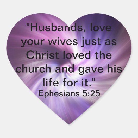 エペソ5:25 ハートシール (正面)