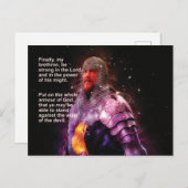エペソ6聖書の聖句すべての鎧に置く ポストカード (正面/裏面)