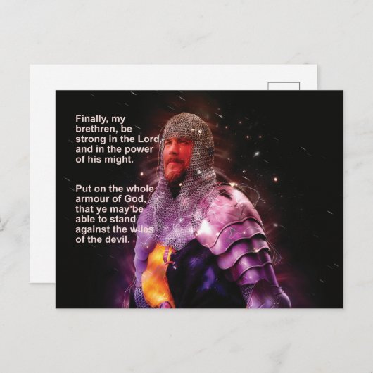 エペソ6聖書の聖句すべての鎧に置く ポストカード (正面/裏面)