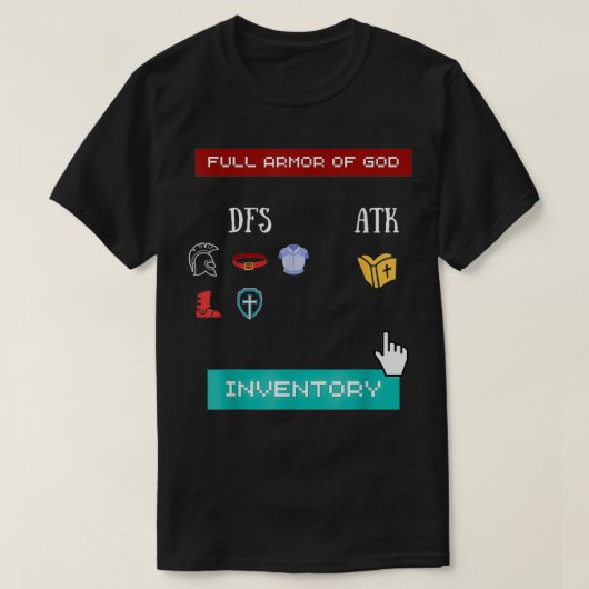 エペソ6聖書の聖句イエス・キリスト教の贈り物アイディア Tシャツ (デザイン正面)