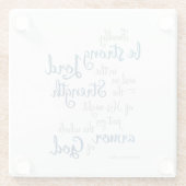 エペソ6:11神のバイブルの武具聖なる書物、 経典 ガラスコースター (裏面)