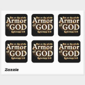 エペソ6:11神の信仰の武具全体を着せよ スクエアシール (シート)