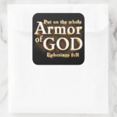 エペソ6:11神の信仰の武具全体を着せよ スクエアシール (バッグ)
