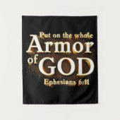 エペソ6:11神の信仰の武具全体を着せよ タペストリー (正面)