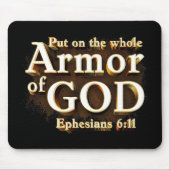 エペソ6:11神の信仰の武具全体を着せよ マウスパッド (正面)