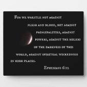 エペソ6:12我々は肉に対して格闘するのではない。 フォトプラーク (正面)