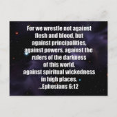 エペソ6:12聖書の宇宙の背景 ポストカード (正面)