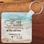エペソ6:16信仰の盾を取る聖書 キーホルダー (裏面)