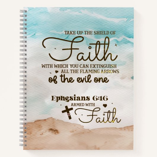 エペソ6:16信仰の盾を取る聖書 ノートブック (正面)