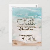 エペソ6:16信仰の盾を取る聖書 ポストカード (正面/裏面)