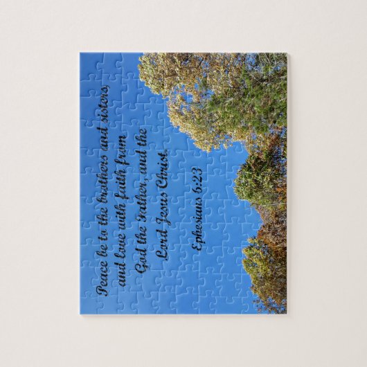 エペソ6:23兄弟と姉妹に平和あれ ジグソーパズル (縦)