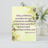 エペソ6:4 KJV聖書聖なる書物、 経典Pic Greeting カード (スタンド正面)