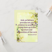 エペソ6:4 KJV聖書聖なる書物、 経典Pic Greeting カード (正面/裏面インサイチュ)