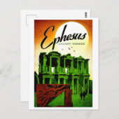 エペソ,古代疑問に思,トルコ,ヴィンテージ旅行 ポストカード (正面/裏面)