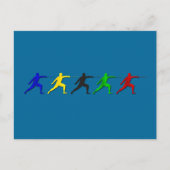 エペフェンサーフェンシングメンズアスリートウメンズスポーツ ポストカード (正面)