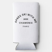 エペーススキーと私の冬スキークレストパーティーの好意 スリム缶クーラー (裏面)