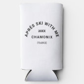 エペーススキーと私の冬スキークレストパーティーの好意 スリム缶クーラー (正面)