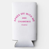 エペーススキーウィメホットピンクスキークレストパーティー スリム缶クーラー (裏面)