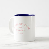 エペーススキークラブウィンターピンクスキーリゾートクレスト ツートーンマグカップ (正面左)