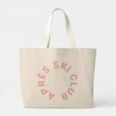 エペーススキークラブウィンターピンクスキーリゾートクレスト ラージトートバッグ (裏面)