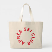 エペーススキークラブウィンターレッドスキーリゾートクレスト ラージトートバッグ (裏面)