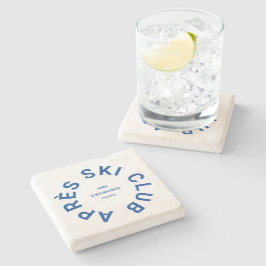 エペーススキークラブブルー王室のウィンタースキーリゾートクレスト ストーンコースター