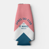 エペーススキークラブレトロピンクネイビーウィンター ボトルクーラー (正面)