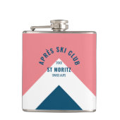 エペーススキークラブレトロピンクネイビートラベル フラスク (正面)