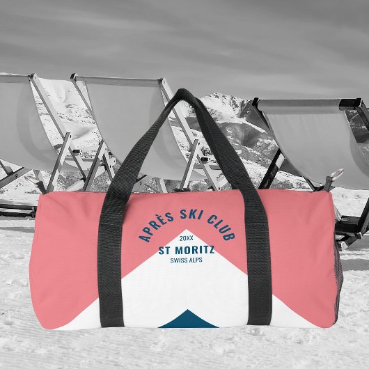 エペーススキークラブレトロピンクネイビーモノグラム ダッフルバッグ